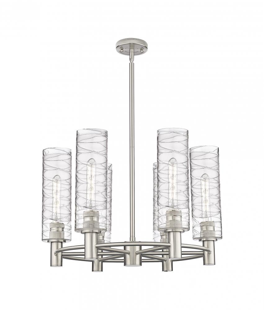 Crown Point - 6 Light - 24 inch - Satin Nickel - Chandelier