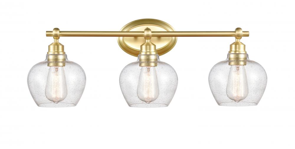 Amina - 3 Light - 27 inch - Satin Brass - Bath Vanity Light