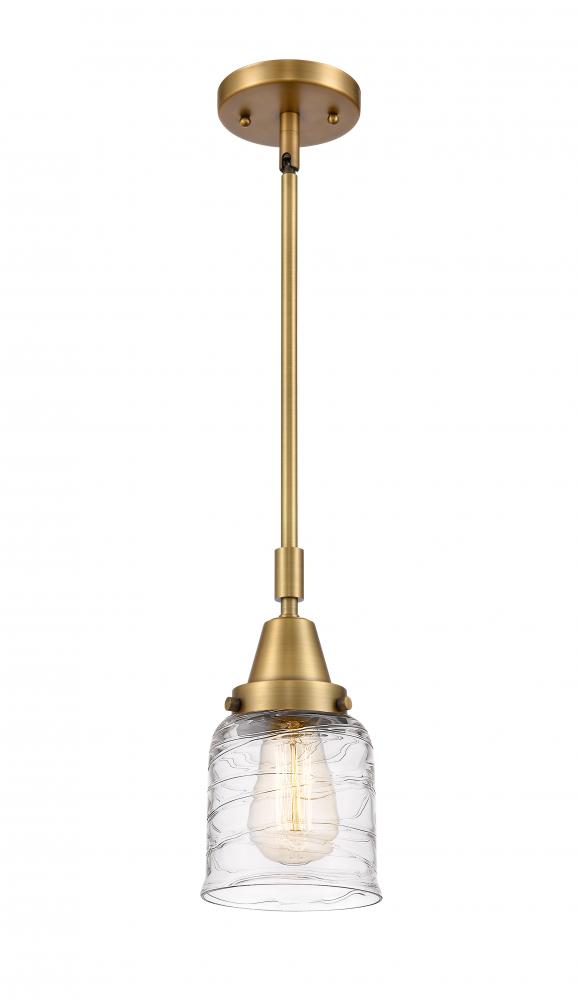 Bell - 1 Light - 5 inch - Brushed Brass - Mini Pendant