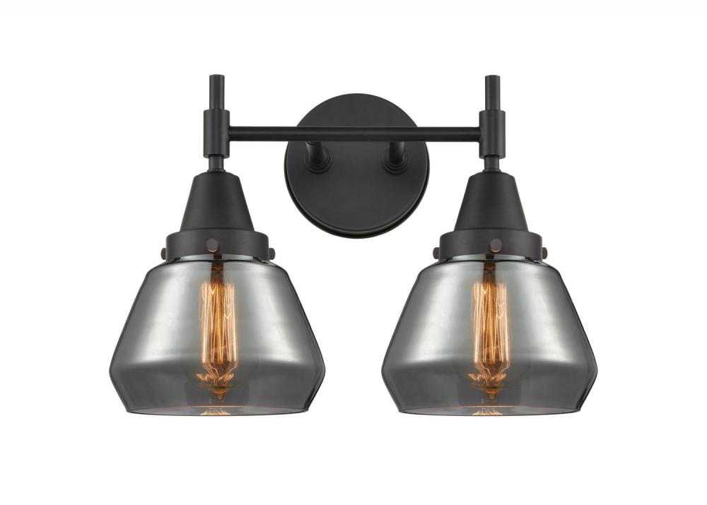 Fulton - 2 Light - 16 inch - Matte Black - Bath Vanity Light