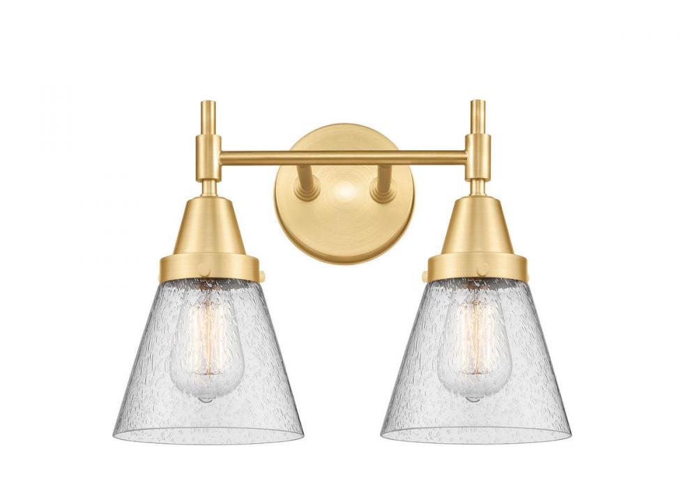 Cone - 2 Light - 15 inch - Satin Gold - Bath Vanity Light