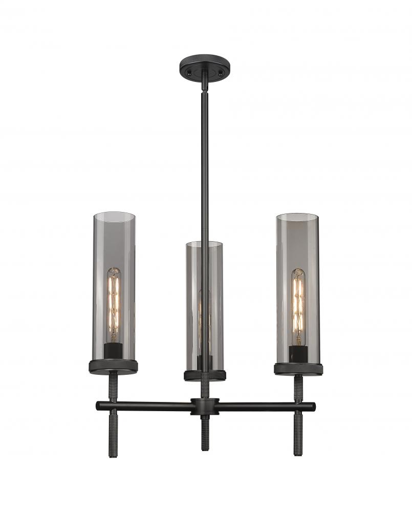 Lincoln - 3 Light - 21 inch - Matte Black - Pendant