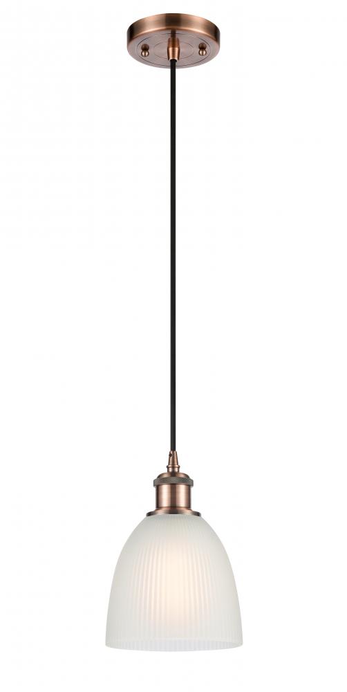 Castile - 1 Light - 6 inch - Antique Copper - Cord hung - Mini Pendant