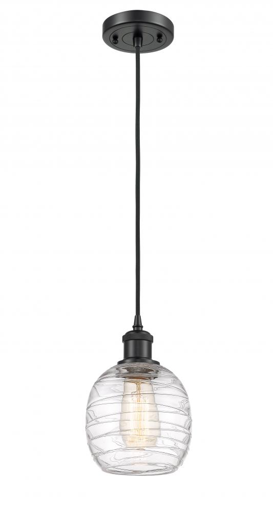 Belfast - 1 Light - 6 inch - Matte Black - Cord hung - Mini Pendant