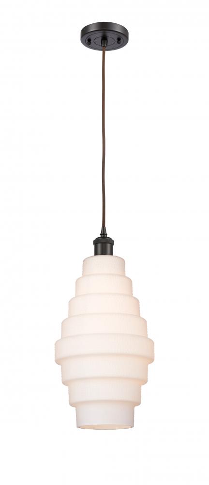 Cascade - 1 Light - 8 inch - Oil Rubbed Bronze - Cord hung - Mini Pendant