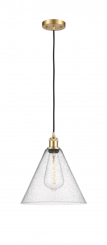 Berkshire - 1 Light - 12 inch - Satin Gold - Cord hung - Mini Pendant