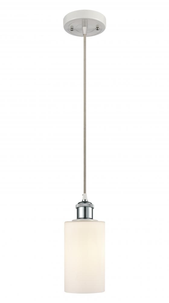 Clymer - 1 Light - 4 inch - White Polished Chrome - Cord hung - Mini Pendant