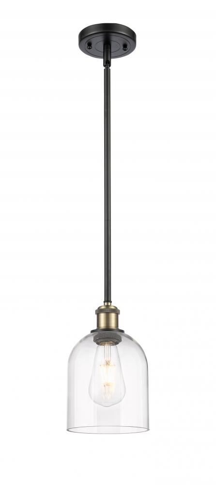 Bella - 1 Light - 6 inch - Black Antique Brass - Mini Pendant