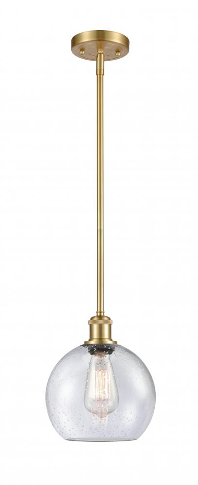 Athens - 1 Light - 8 inch - Satin Gold - Mini Pendant