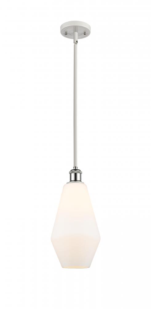 Cindyrella - 1 Light - 7 inch - White Polished Chrome - Mini Pendant