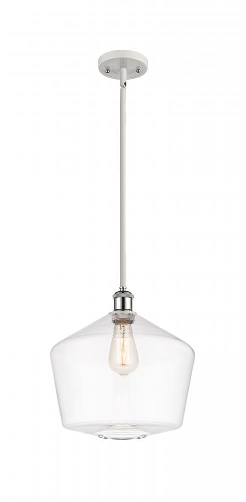 Cindyrella - 1 Light - 12 inch - White Polished Chrome - Mini Pendant