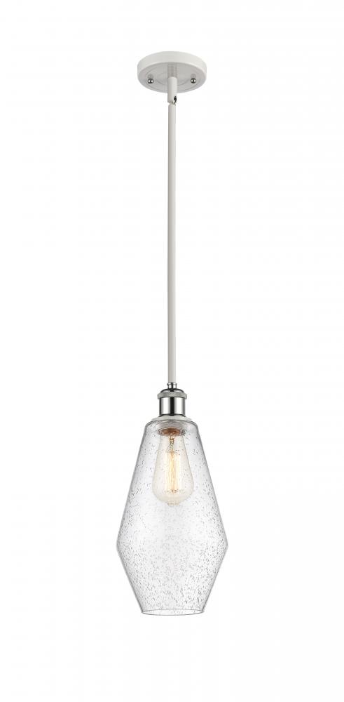 Cindyrella - 1 Light - 7 inch - White Polished Chrome - Mini Pendant