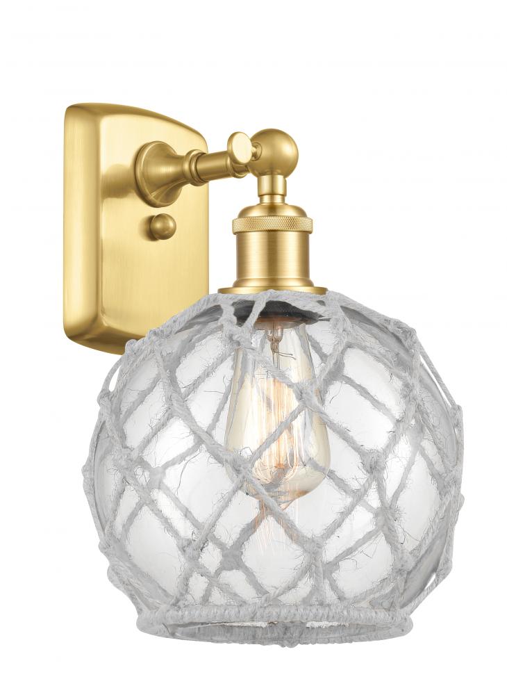 Farmhouse Rope - 1 Light - 8 inch - Satin Gold - Sconce