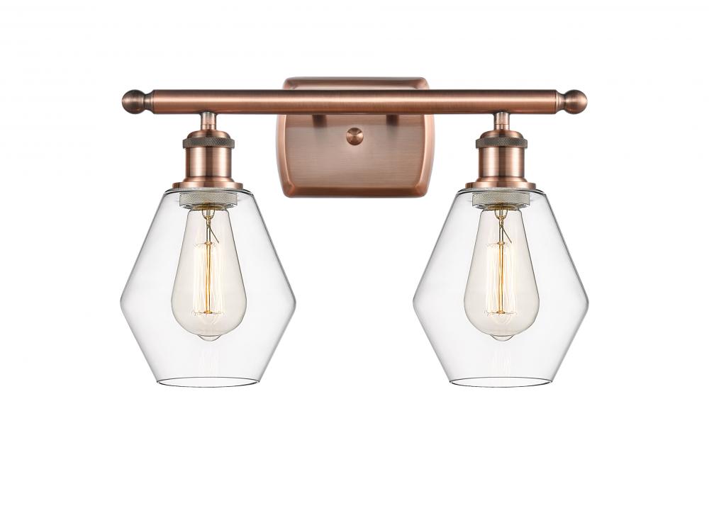 Cindyrella - 2 Light - 16 inch - Antique Copper - Bath Vanity Light