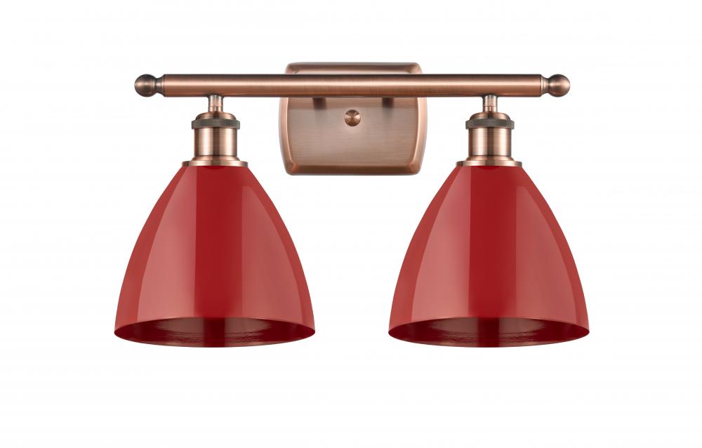 Plymouth - 2 Light - 18 inch - Antique Copper - Bath Vanity Light