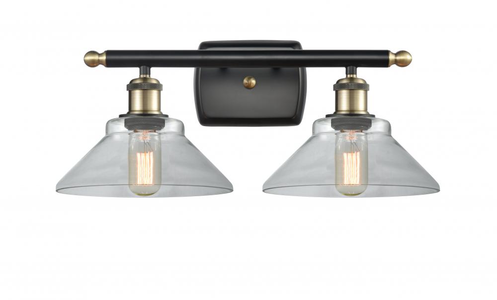 Orwell - 2 Light - 18 inch - Black Antique Brass - Bath Vanity Light