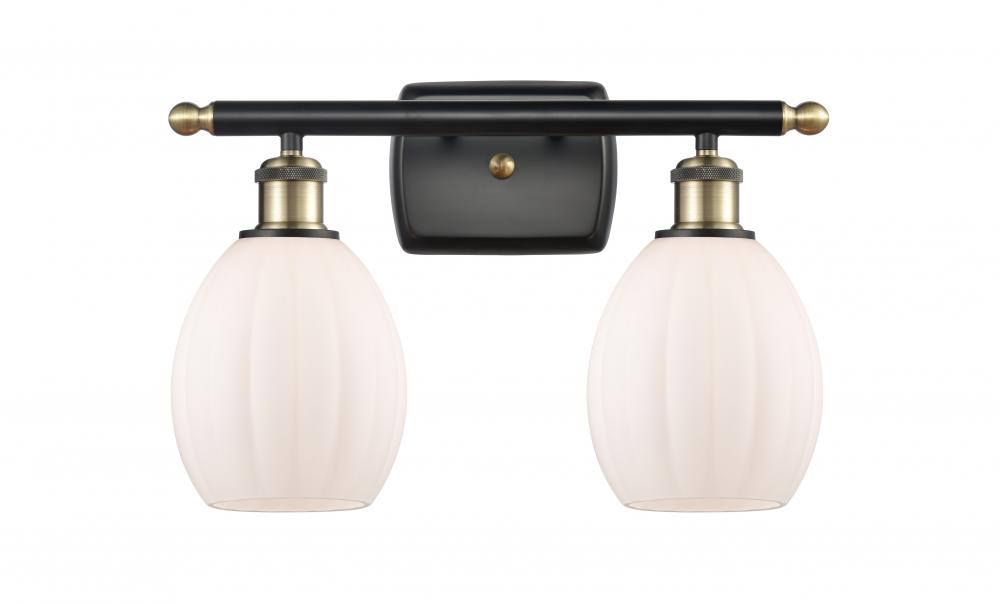 Eaton - 2 Light - 16 inch - Black Antique Brass - Bath Vanity Light