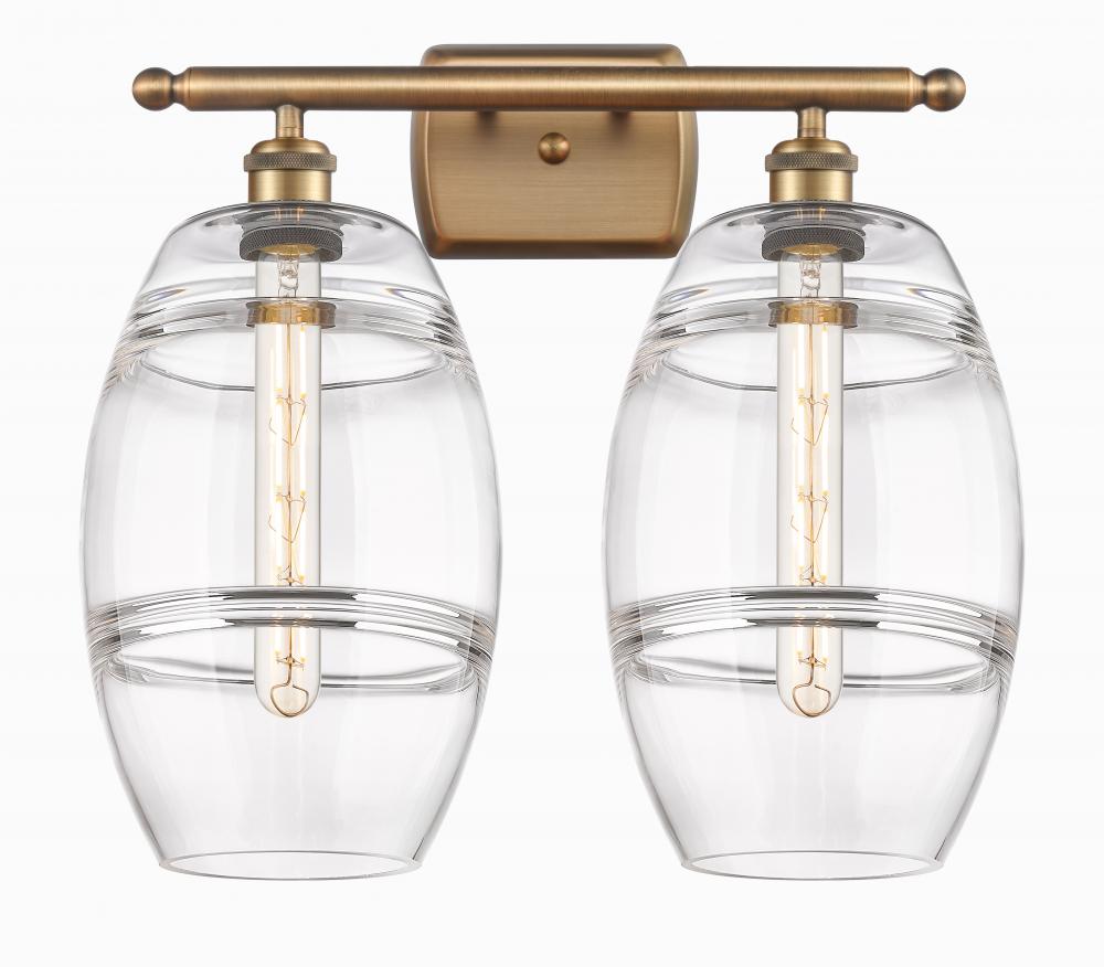 Vaz - 2 Light - 18 inch - Brushed Brass - Bath Vanity Light