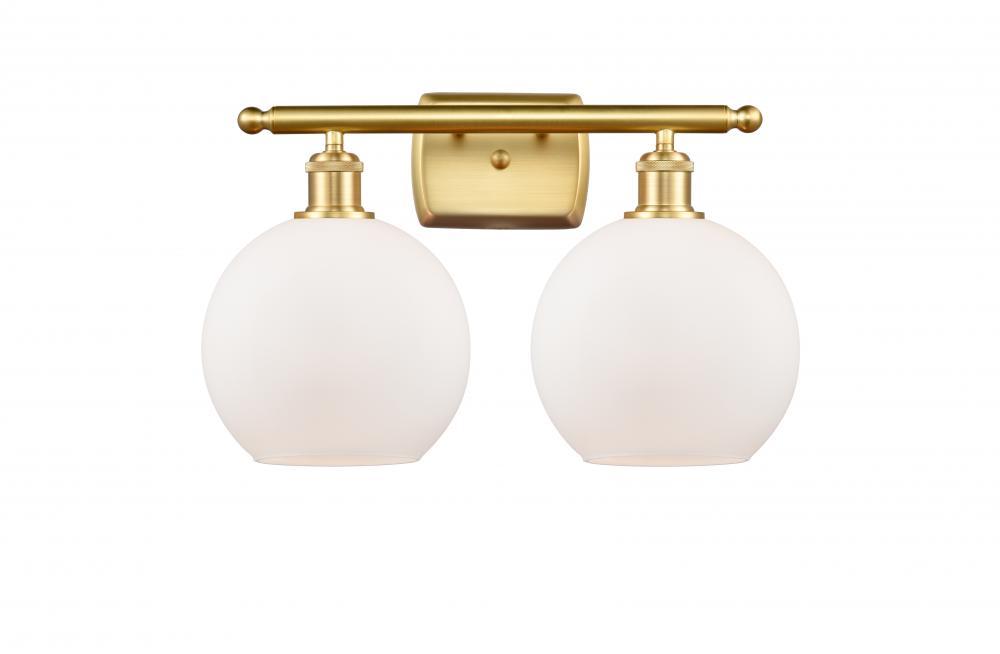 Athens - 2 Light - 18 inch - Satin Gold - Bath Vanity Light