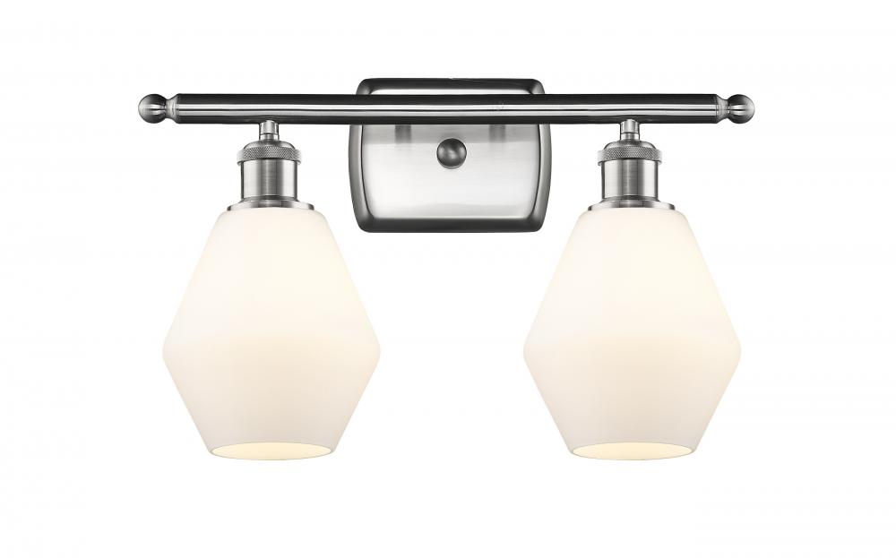 Cindyrella - 2 Light - 16 inch - Brushed Satin Nickel - Bath Vanity Light