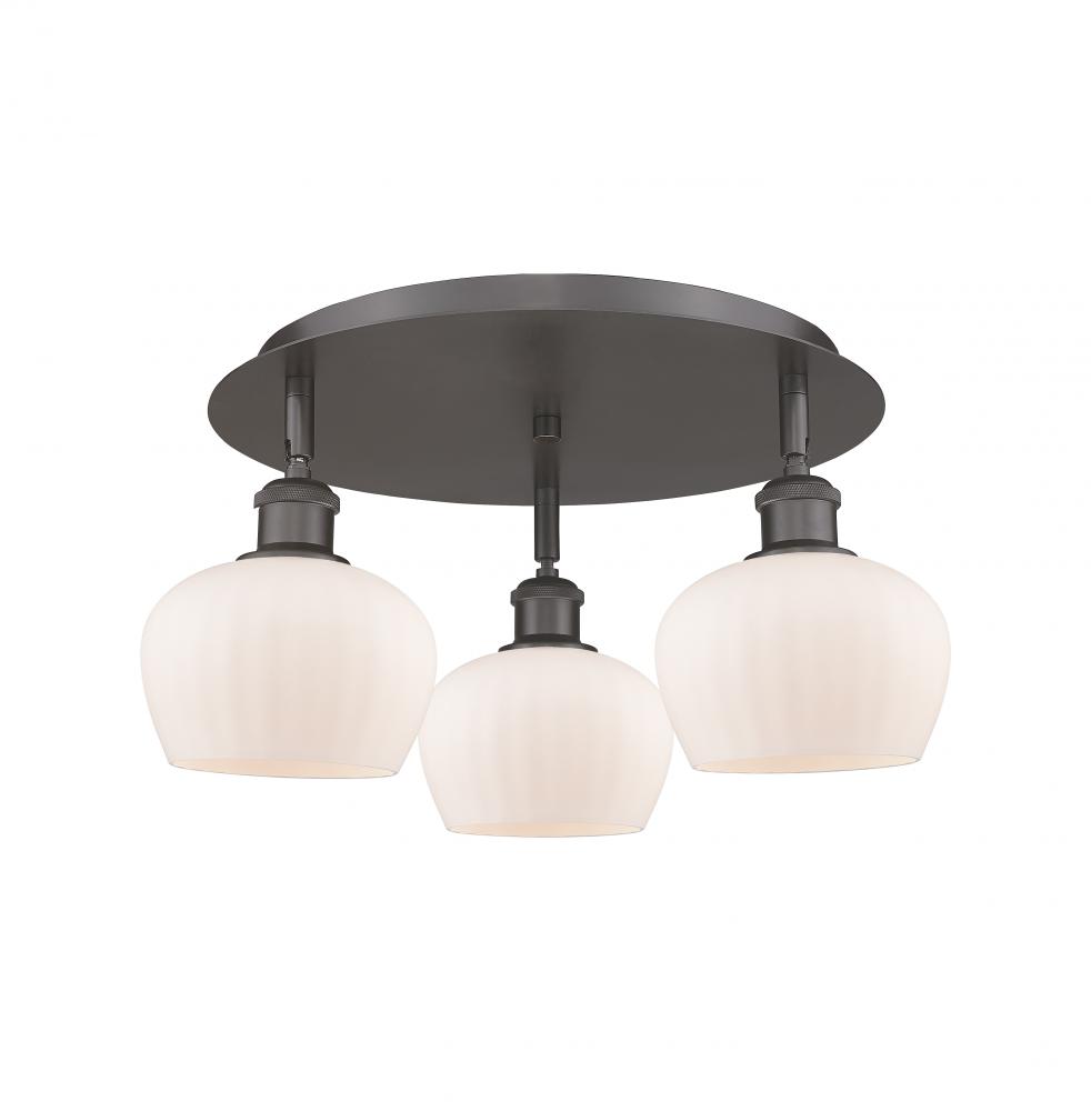 Fenton - 3 Light - 18 inch - Oil Rubbed Bronze - Flush Mount