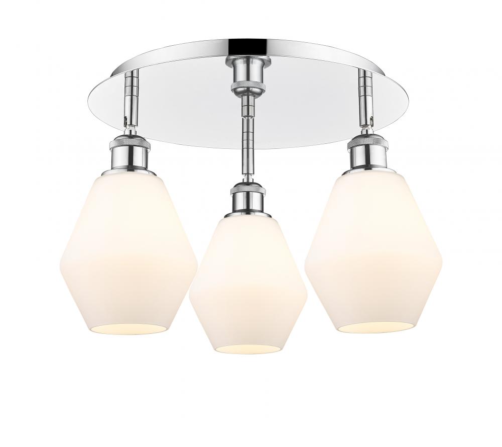 Cindyrella - 3 Light - 18 inch - Polished Chrome - Flush Mount