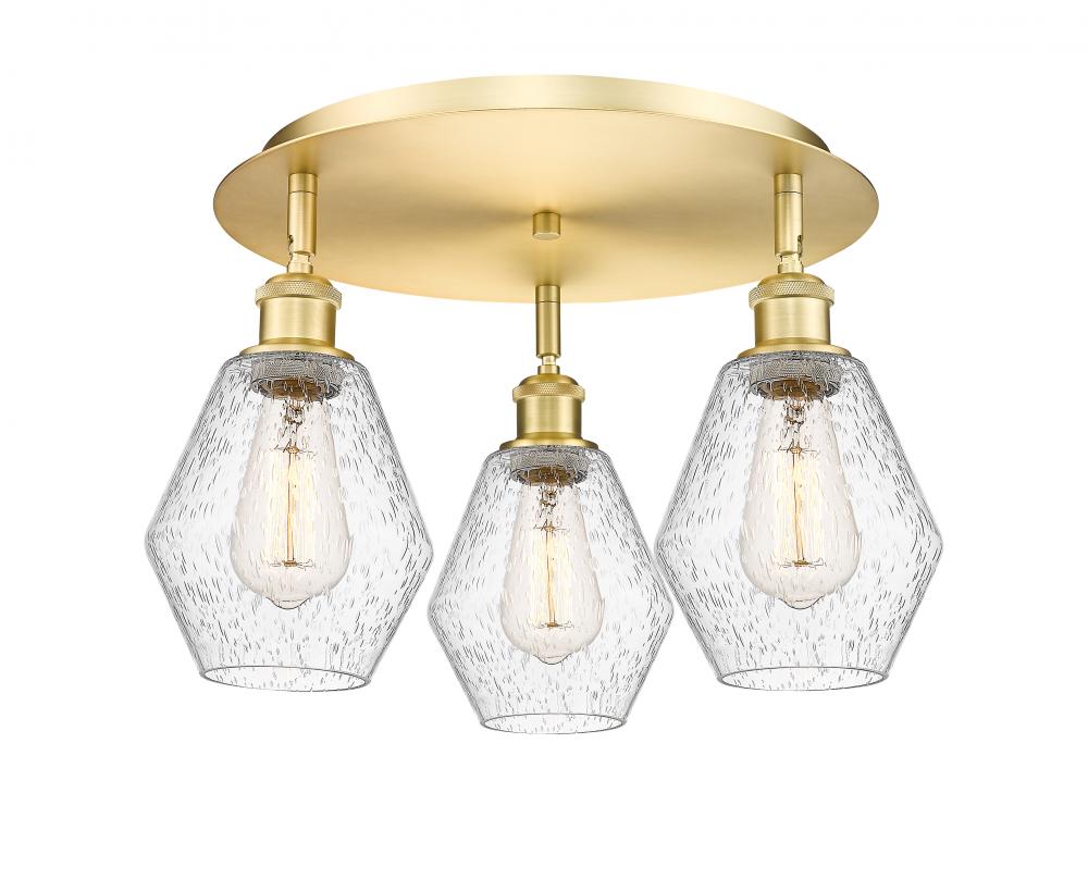 Cindyrella - 3 Light - 18 inch - Satin Gold - Flush Mount