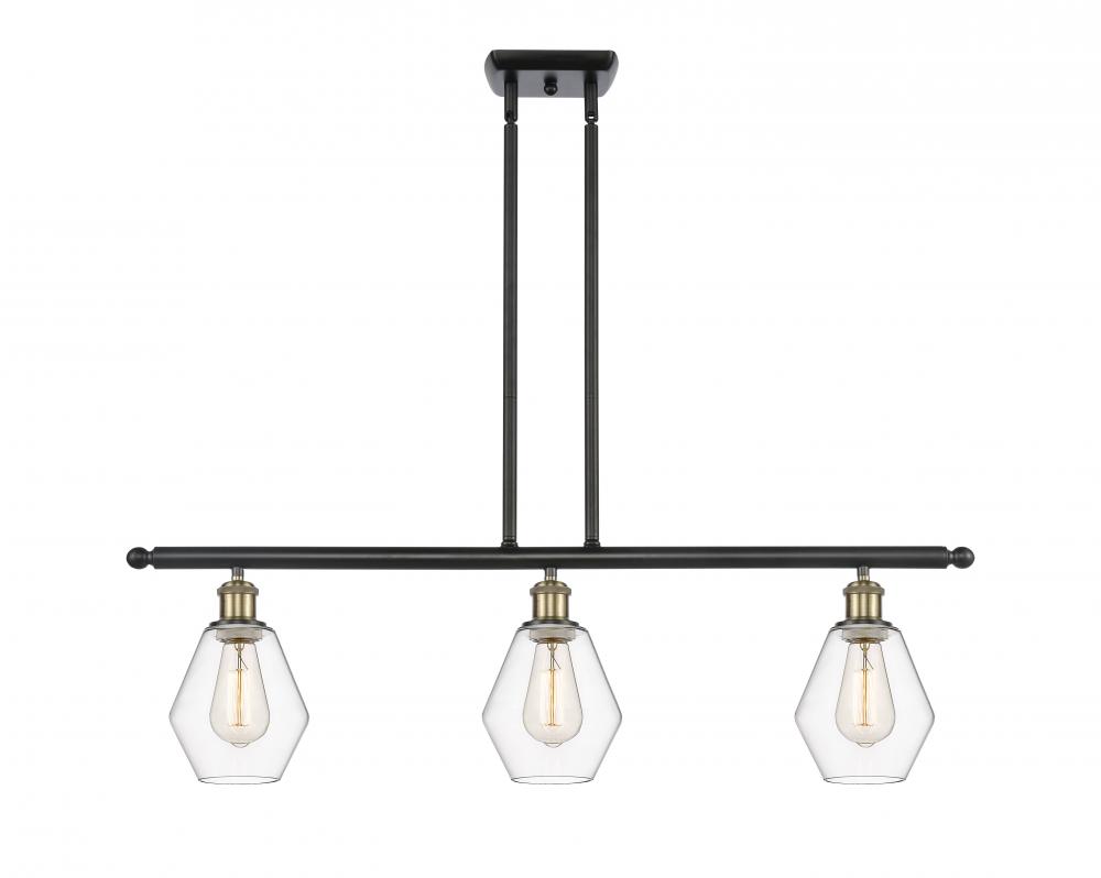 Cindyrella - 3 Light - 36 inch - Black Antique Brass - Cord hung - Island Light