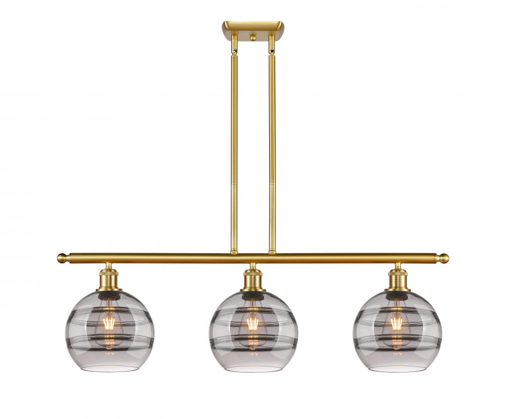 Rochester - 3 Light - 36 inch - Satin Gold - Cord hung - Island Light