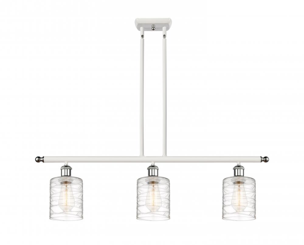 Cobbleskill - 3 Light - 36 inch - White Polished Chrome - Cord hung - Island Light