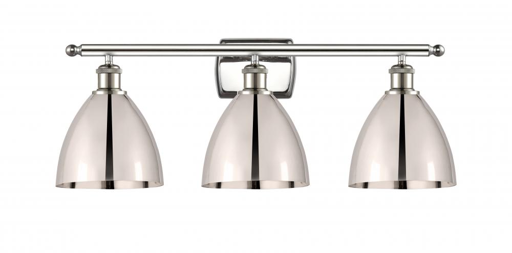 Bristol - 3 Light - 28 inch - Polished Nickel - Bath Vanity Light