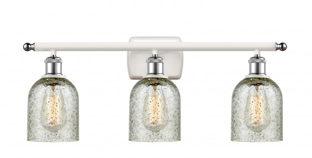 Caledonia - 3 Light - 25 inch - White Polished Chrome - Bath Vanity Light