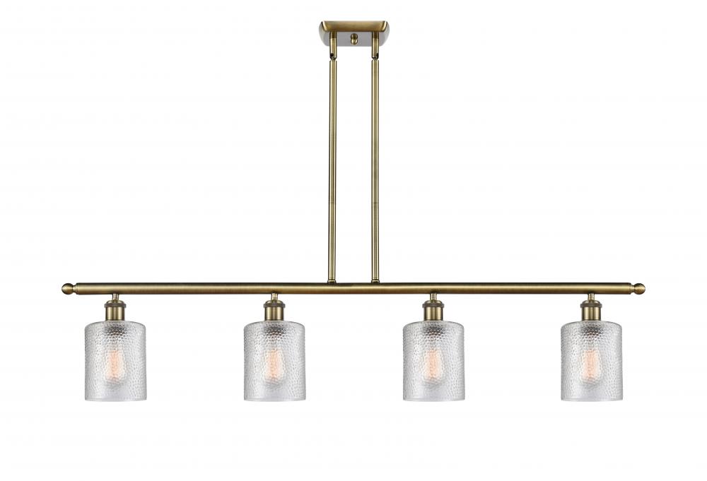 Cobbleskill - 4 Light - 48 inch - Antique Brass - Cord hung - Island Light