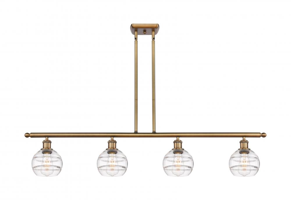 Rochester - 4 Light - 48 inch - Brushed Brass - Cord hung - Island Light