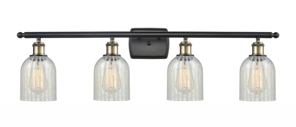 Caledonia - 4 Light - 35 inch - Black Antique Brass - Bath Vanity Light