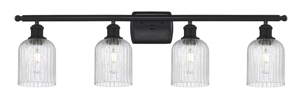 Bridal Veil - 4 Light - 35 inch - Matte Black - Bath Vanity Light