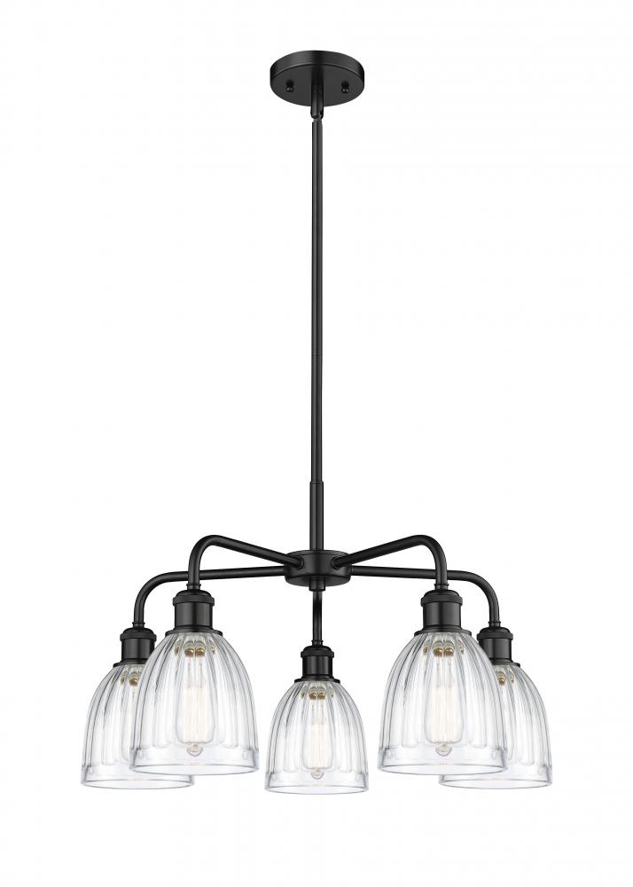 Brookfield - 5 Light - 24 inch - Matte Black - Chandelier