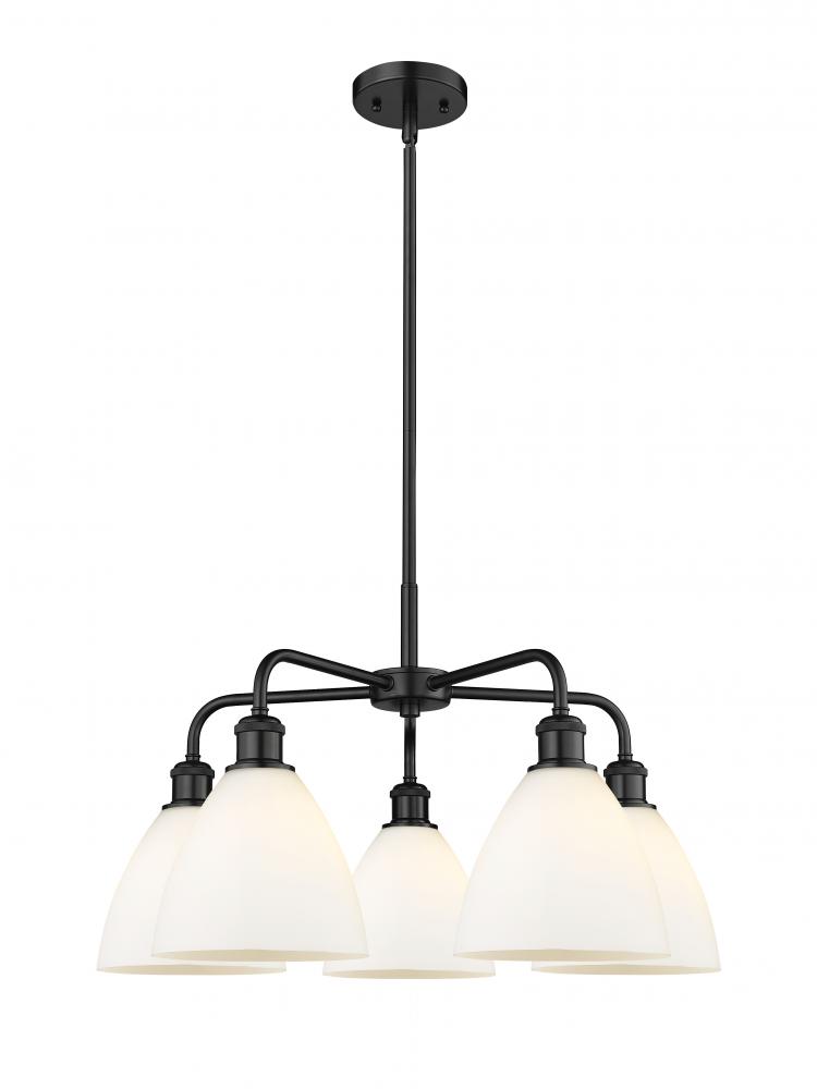 Bristol - 5 Light - 26 inch - Matte Black - Chandelier