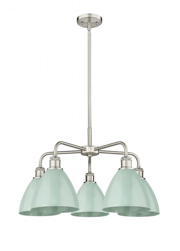 Plymouth - 5 Light - 26 inch - Satin Nickel - Chandelier