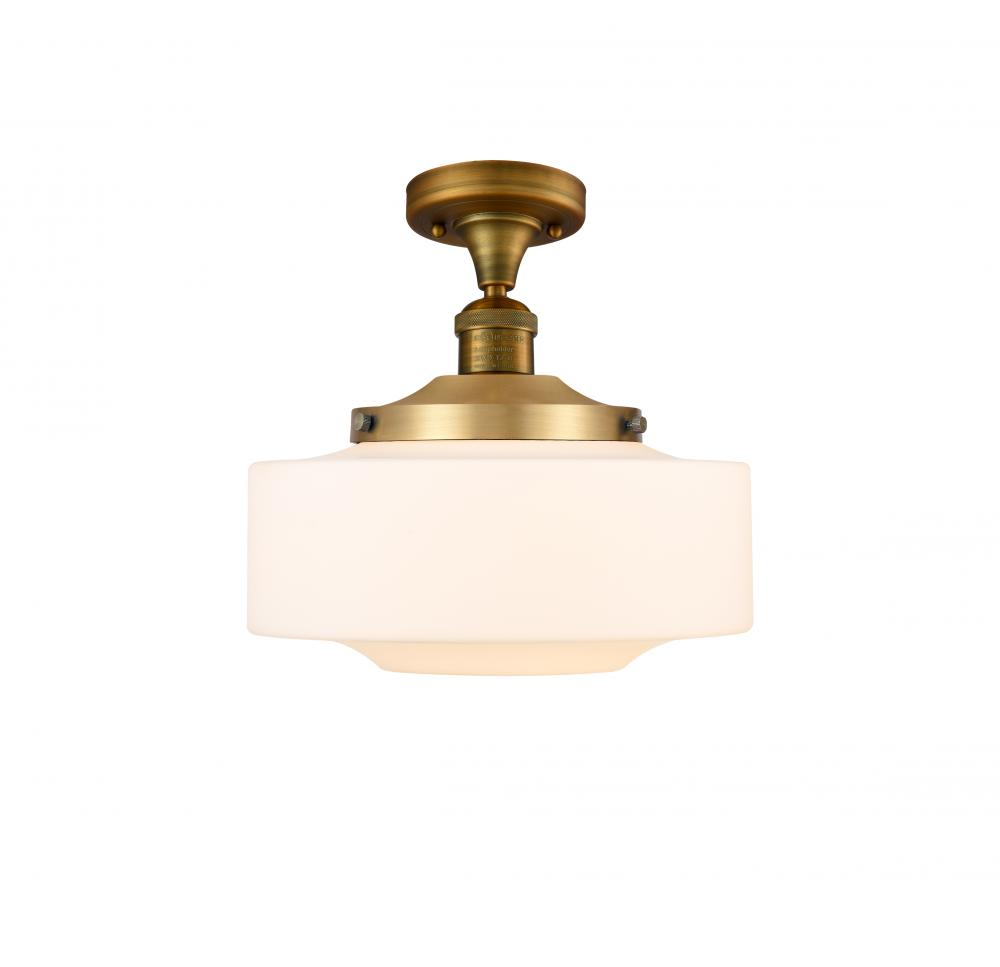 Bridgeton - 1 Light - 12 inch - Brushed Brass - Semi-Flush Mount