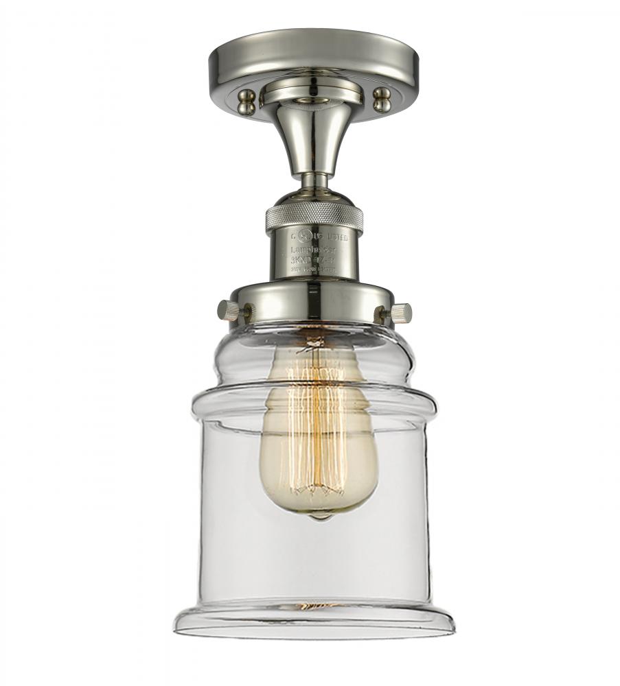 Canton - 1 Light - 6 inch - Polished Nickel - Semi-Flush Mount