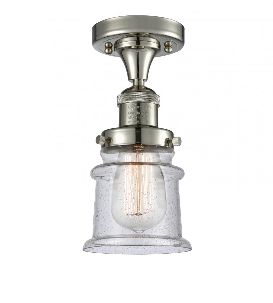 Canton - 1 Light - 6 inch - Polished Nickel - Semi-Flush Mount