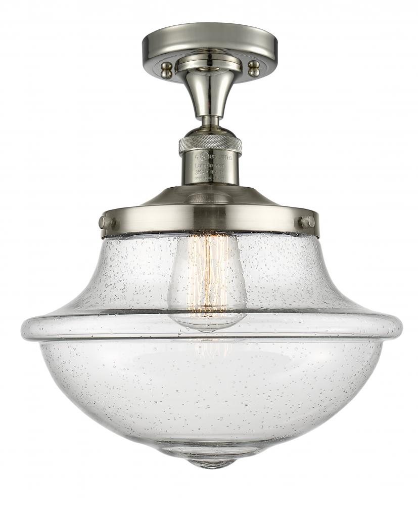 Oxford - 1 Light - 12 inch - Polished Nickel - Semi-Flush Mount