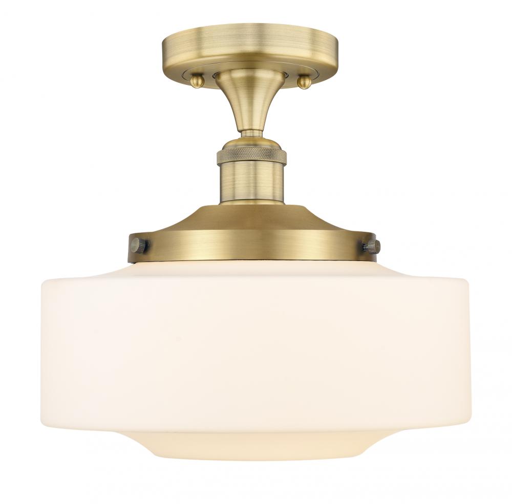 Bridgeton - 1 Light - 12 inch - Brushed Brass - Semi-Flush Mount