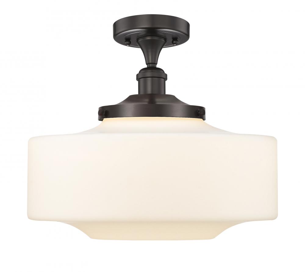 Bridgeton - 1 Light - 12 inch - Oil Rubbed Bronze - Semi-Flush Mount