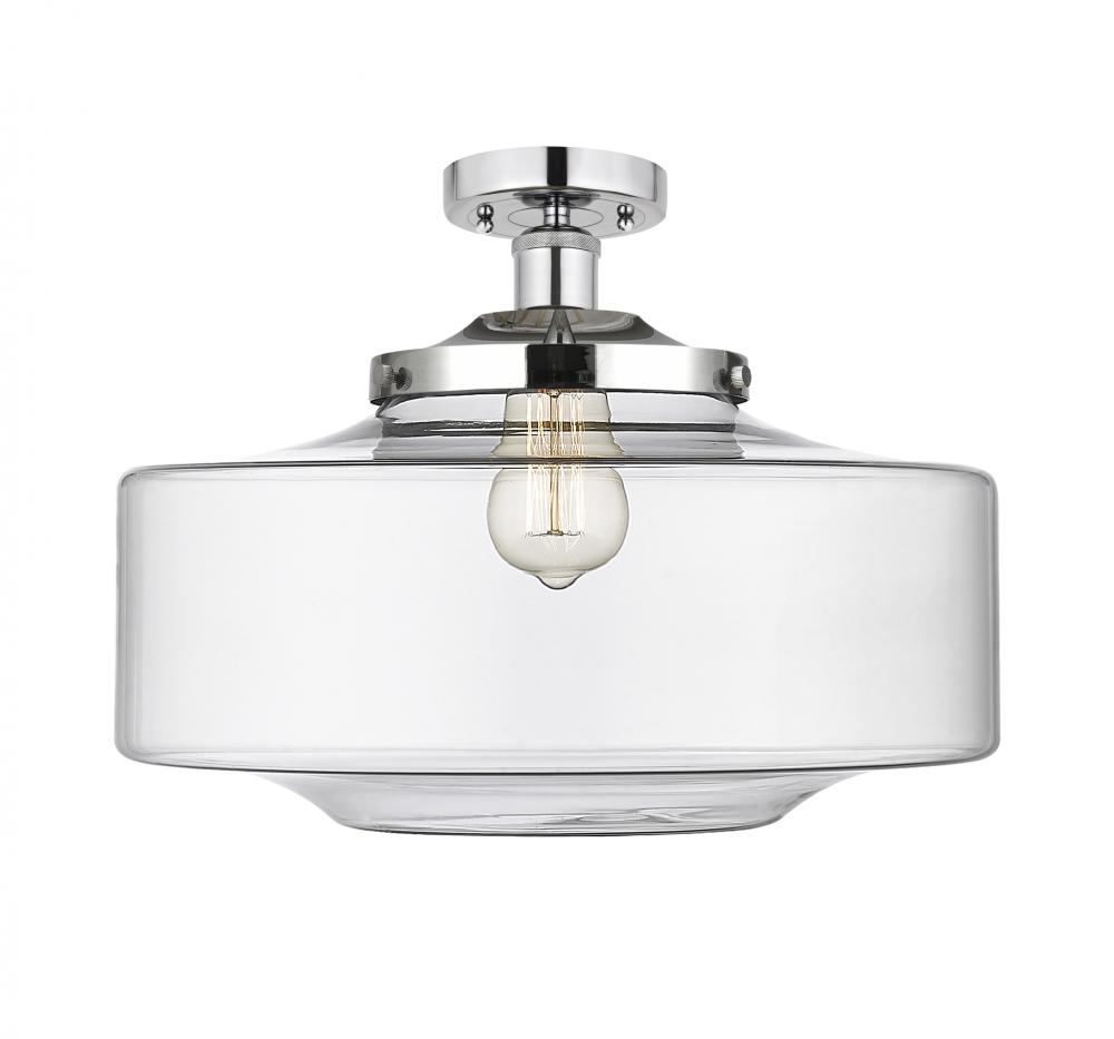 Bridgeton - 1 Light - 12 inch - Polished Chrome - Semi-Flush Mount