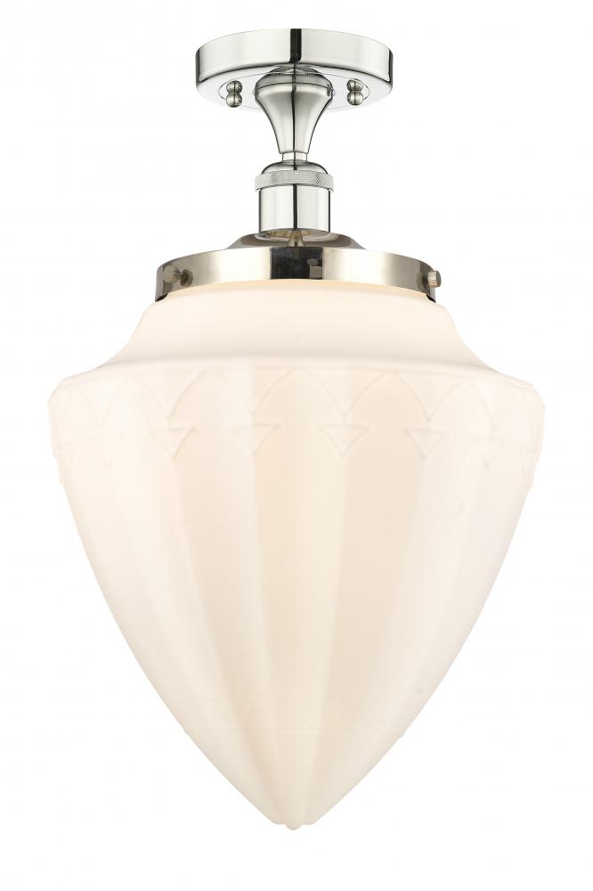 Bridgeton - 1 Light - 12 inch - Polished Nickel - Semi-Flush Mount