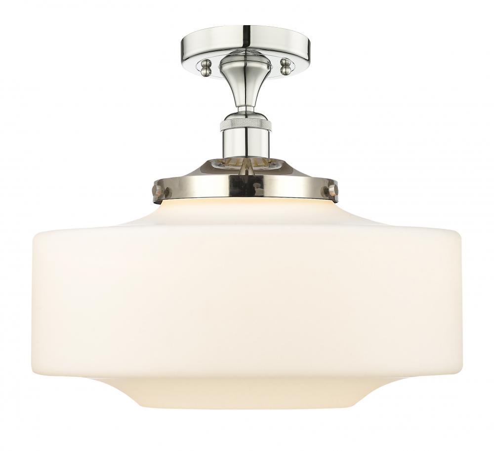 Bridgeton - 1 Light - 12 inch - Polished Nickel - Semi-Flush Mount