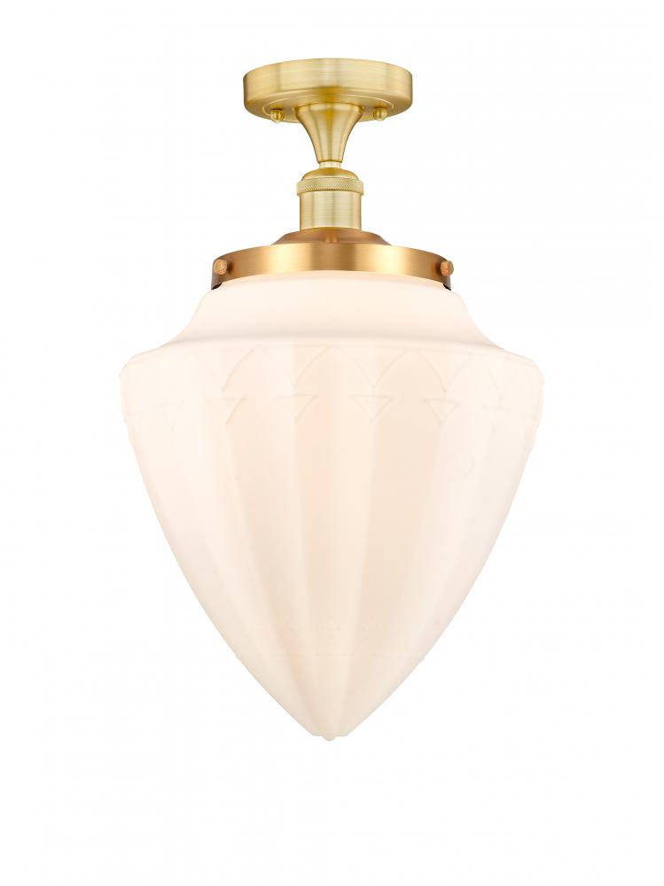 Bridgeton - 1 Light - 12 inch - Satin Gold - Semi-Flush Mount