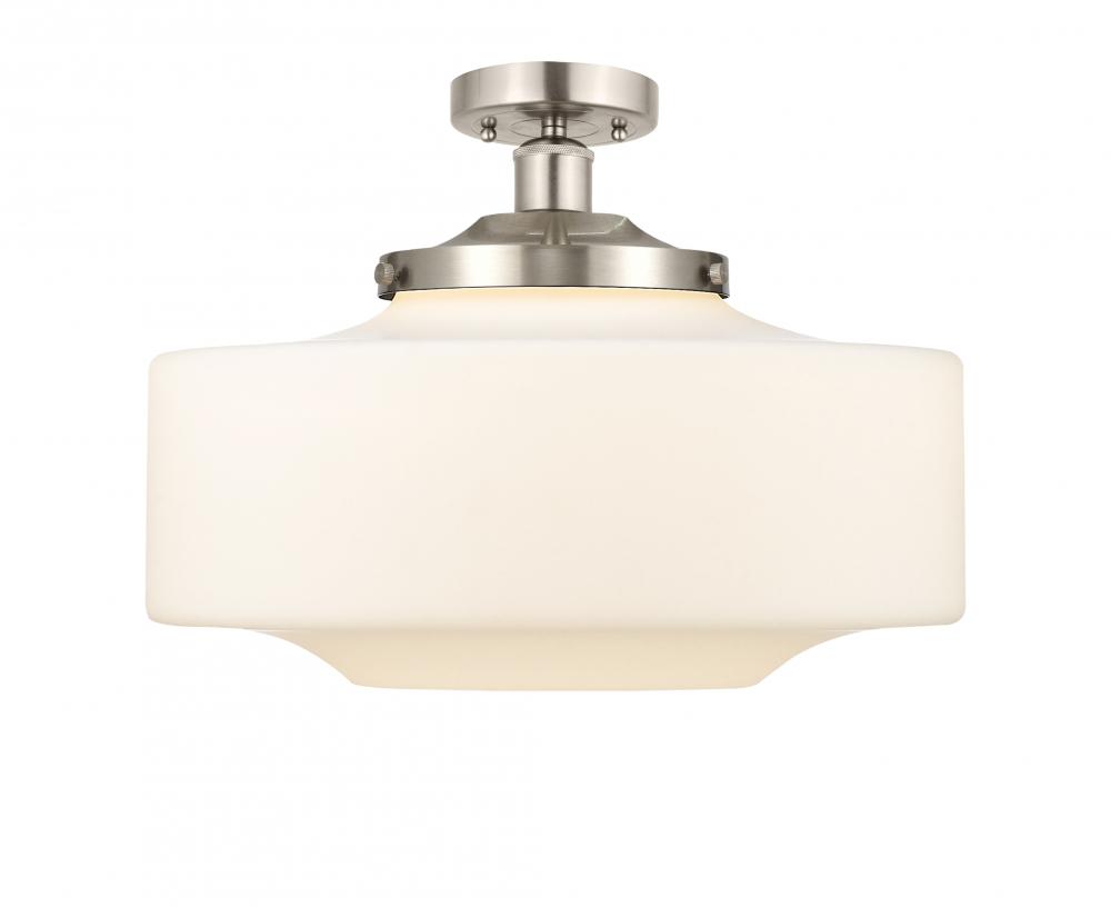 Bridgeton - 1 Light - 12 inch - Brushed Satin Nickel - Semi-Flush Mount